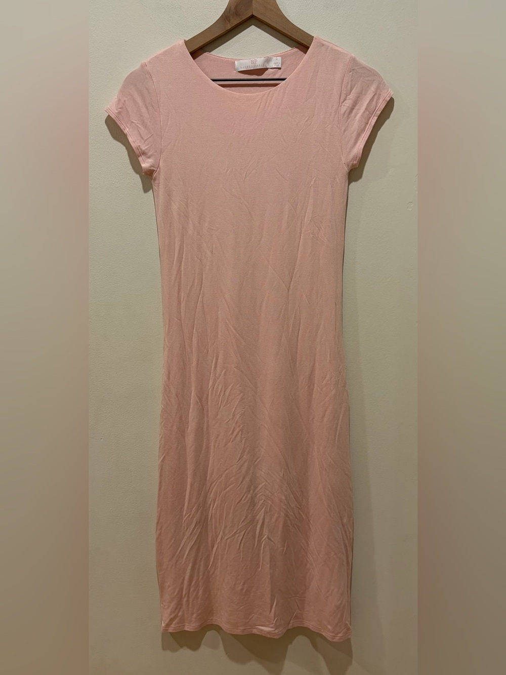 Rachel Parcell Light Blush Pink Bodycon Stretchy Soft T-Shirt Dress - Size Small